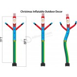 7ft Inflatable Air Waving Tube Dancer with Blower Set, Blow Up Inflate Santa Clause for Christmas Decorations (Santa Claus with Blue Shirt)