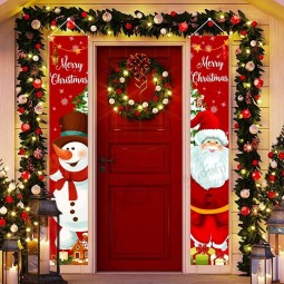 Decorazioni natalizie Set di insegne per portico da cortile all'aperto - Buone decorazioni natalizie per striscioni di Natale, decorazioni natalizie per Babbo Natale pupazzo di nev
