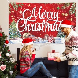Decoraciones de la bandera de la Navidad Bandera roja al aire libre 72x44 pulgadas, regalos de feliz Navidad para el interior de la casa decoración de la casa suministros de la fie