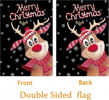 Christmas Garden Flags,Christmas Flags Elk Christmas House Flags 12.5 x 18 Inch Outdoor Christmas Flags for Christmas Garden Decoration