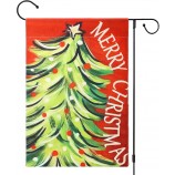 Bandera Del Jardín De Navidad, Bandera De Navidad 12x18 Pulgadas Feliz Navidad Bandera Del Jardín De Arpillera Árbol De Navidad Bandera De Jardín De Doble Cara Patio De Navidad