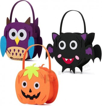 Halloween Bags, 3Pack, Felt Halloween Goody Bags, Halloween Candy Bags Treat Bags, Halloween Bags for Candy, Halloween Goodie Bag