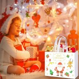 Kerst Gift Bags - Herbruikbare kerst Tote Bags niet-geweven, Xmas Shopping Bags met handvatten, voor Kerstmis traktatie tassen, geschenken inpakken