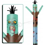 10 pies de altura Halloween inflable tubo hombre zombie loco ondulado que baila (12 '' de diámetro) para la decoración al aire libre publicidad promoción comercial