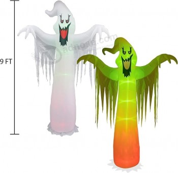 9 FT Halloween Inflatables Outdoor, Halloween Blow Up Yard Decorations with Built-in LED Lights for Indoor Outdoor Party Garden Lawn Clearance