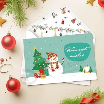Cartes de Noël, 30 cartes de joyeux Noël avec enveloppes, 6 modèles assortis de cartes de vœux en vrac et du Nouvel An, parfaites pour envoyer des vacances chaleureuses