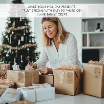 Bellissimi adesivi per etichette regalo di Natale - 210 etichette adesive artigianali di qualità per personalizzare i tuoi regali di festa - Spread Joy
