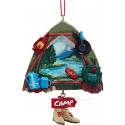 The Bridge Collection Camping Tent en accessoires Ornament - 3.75