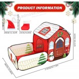 キッズプレイテント、クローラートンネル付き折りたたみ式クリスマスキッズプレイハウス、オックスフォードクロス幼児テント、キッズギフト用68