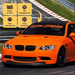 Aangepaste voorruit Decal - gepersonaliseerde tekst stickers voor voertuigen - waterdichte aangepaste stickers voor auto's, vrachtwagen, SUV, voertuig belettering