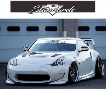 Vinyl Art Car Decal Stickers Low Standards Banner Windshield Sticker Decal Big Car Sticker ( Black, 8.34'' x 50'')