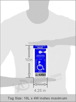 Silver by JL Safety- Handicap Parking Cartello Titolare, Visualizzare Magneticamente e Mettere Via il Tag Permesso Disabili con gli Occhi Chiusi. Prodotto negli Stati Uniti