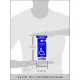 Silver by JL Safety- Handicap Parking Placard Holder, Magnetically Display & Put Away Your Disabled Permit Tag with Eyes Closed. Made in USA