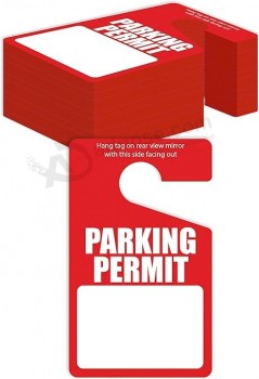 Cartellini per permessi di parcheggio, confezione da 50, cartelli di parcheggio in polietilene, pass di parcheggio temporanei, confezione sfusa, cartelli da 3