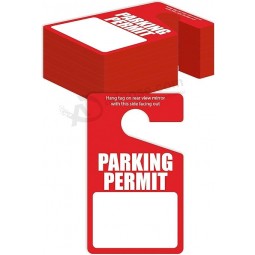 Productos Etiquetas colgantes para permisos de estacionamiento, paquete de 50, carteles de estacionamiento de plástico polivinílico, pases de estacionamiento temporales, paquete a 