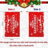 メリークリスマスの旗3x5屋外両面新年あけましておめでとうございますの旗クリスマスの旗の外側のクリスマスの家の装飾の旗のバナー
