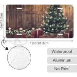 Arbre de Noël haut de gamme personnalisé Plaque d’immatriculation avant Belles boîtes-cadeaux Sapin de Noël Plaques en métal Vanity Tag Nouveauté en aluminium