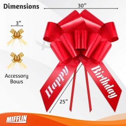 Groothandel op maat hoge kwaliteit Giant Car Bow (mat rood, 30 inch) Big Gift Bow, Giant Bow voor auto, Huge Car Bow, auto Bows