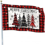 Bandeiras de Feliz Natal 3x5 Decorações de Natal ao Ar Livre Bandeiras de Natal de Inverno para Exterior Dupla Face Feriado de Natal
