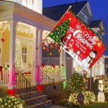 Bandeiras de Natal 3x5 Bandeiras de Ano Novo Feliz Dupla Face ao Ar Livre Bandeiras de Feliz Natal para Decorações de Casa de Natal Externas Bandeiras Banners